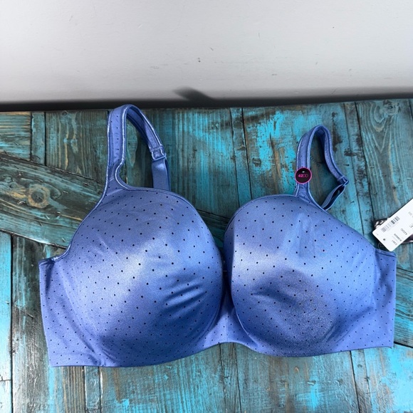 Addition Elle Blue Polka Dot Underwire Bra Size 42DD NWT Brand New - Picture 2 of 8